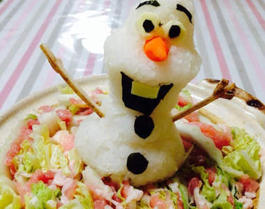 冰雪奇緣《雪寶》天然呆雪人便當入菜囉～