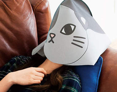 保濕兼保溫的《貓咪面罩》以後就算睡覺翻白眼也不用怕啦（重點誤）