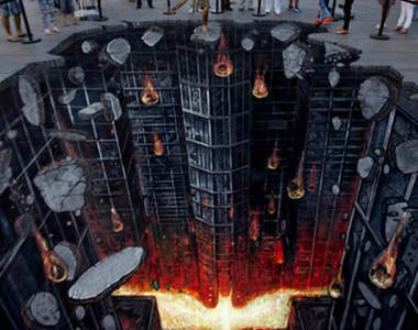 超真實《3D巨畫》就算知道是假的我的腳還是不聽使喚啊~