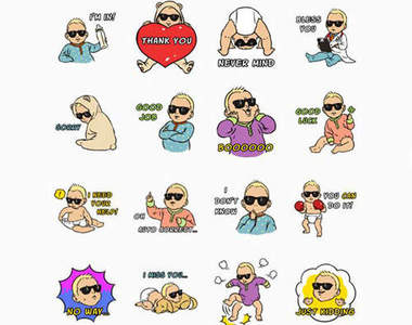 好康報報《LINE貼圖墨鏡北鼻Sunglasses Baby限時免費下載》到12/14而已喔