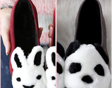 萌萌的《可愛懶人鞋》兔子跟熊貓你想要穿哪雙呢？