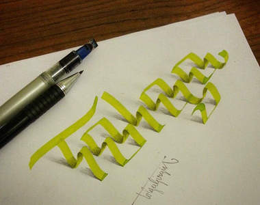 《手寫的3D印刷字》這些真的不是紙雕