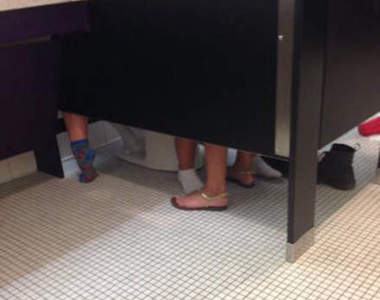 《廁所裡的六腳獸》這到底是什麼神姿勢....