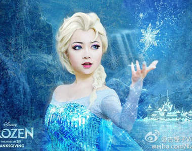 《古怪子Victoria》Cosplay 冰雪奇緣特效後製神強 還原場景