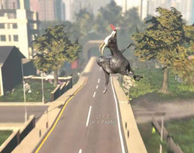 《模擬山羊》扮演地表上最白目的動物（頭槌）