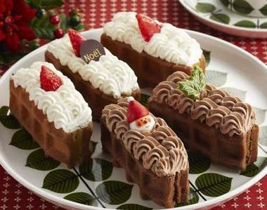小巧可愛《聖誕節格子鬆餅蛋糕》吃膩一般蛋糕的最佳選擇