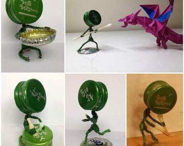 韓國《瓶蓋人藝術》網友的創意永遠無極限