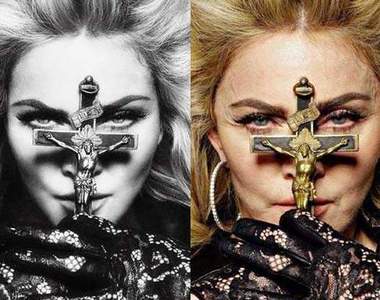 《瑪丹娜PS對比圖》一修下去天后年輕10歲～