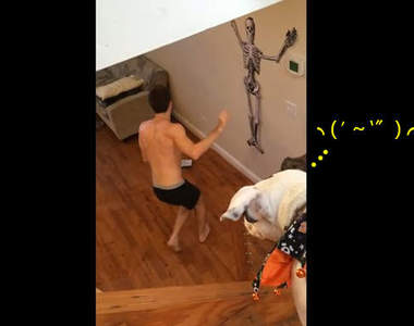 上空跳舞的室友被偷拍～我的室友怎麼沒這麼萌