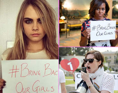 《拯救奈及利亞少女》世界明星攜手舉牌抗議