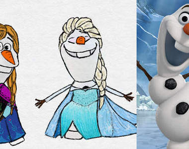 《冰雪奇緣》雪寶的cosplay公主排排站~♥