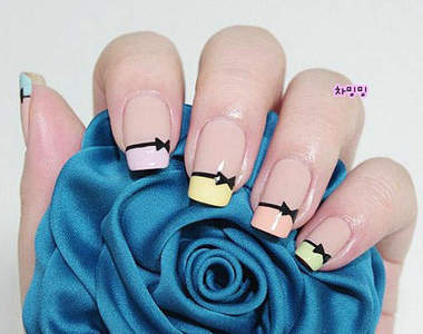 指彩系列《粉嫩蝴蝶結》請先練好直線七秒(誤)