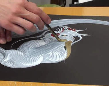 藝術《一筆龍》一筆完成什麼的實在太神奇了