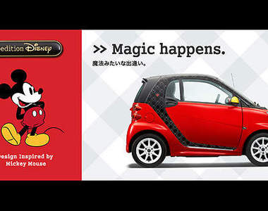 日本限量《Smart ForTwo迪士尼版》米老鼠可愛上身