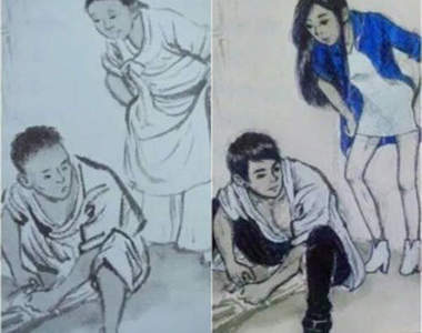 韓學生《課本塗鴉》隨便一畫都是時尚來著