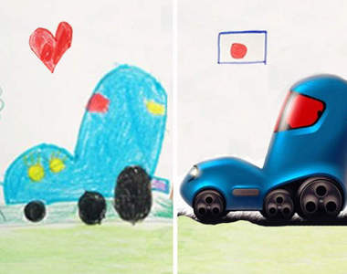 《童趣未來概念車》Nissan給參加畫圖比賽小朋友們的一個大驚喜