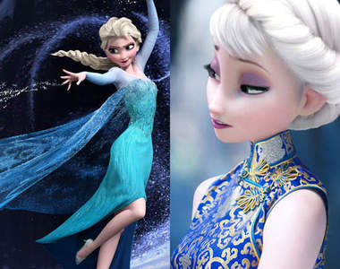 《冰雪奇緣》當Elsa和Anna穿上旗袍 天阿美的不像話