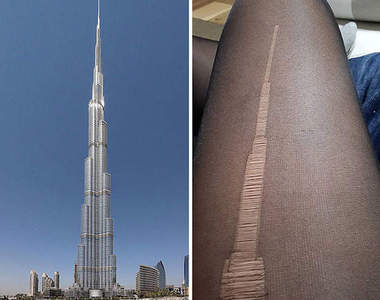 《神秘似曾相識感》原來我大腿上就有哈里發塔啊（恍然大悟）