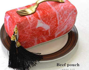 《霜降牛肉化妝包》肉食女看過來