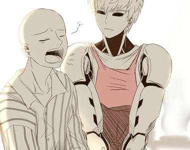 《一拳超人》傑諾斯與埼玉的超萌日常插圖