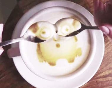 《Ripple咖啡印花機》客人拿到驚喜圖案都玩心大發