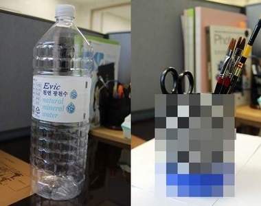 辦公室御用款《生活宅偏方》用寶特瓶自製收納筒收拾辦公桌吧