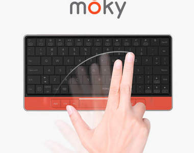 《Moky虛擬觸控板無線鍵盤》是手機和平板的好朋友（握）