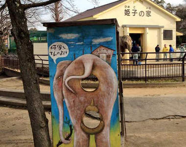 超意味不明的《挖洞拍照看板》誰還會想把臉放在那裡呢wwww