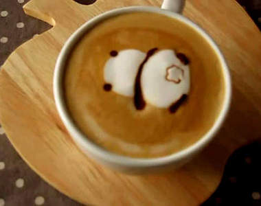 《熊貓咖啡拉花》教學 每天都可以親吻到熊貓屁屁