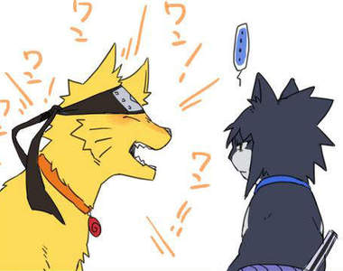 《火影忍者》擬獸化忍犬跟忍貓 鳴人來~握手~(哈)