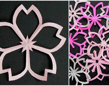 超美的《櫻花剪紙》教學 讓你輕鬆就剪出美美的櫻花