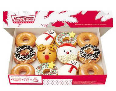 日本Krispy Kreme《聖誕節限定甜甜圈》雪人造型超可愛的 ❤