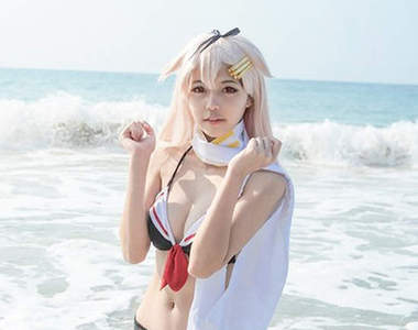 《宅宅愛COser》雨宮空梓在沙灘上的美美艦隊收藏寫真