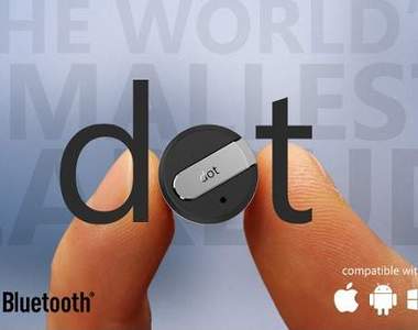 《超小型藍芽耳機》不到一元硬幣大小的新型藍芽耳機「Dot」登場