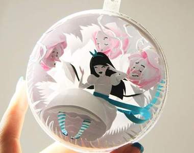 立體夢遊仙境《紙雕愛麗絲2.0》黑髮愛麗絲出乎預料的萌♥