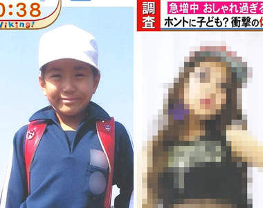 《日本小學女生超齡的假日穿著》根本小學生版的妝前妝後啊...(顫抖)