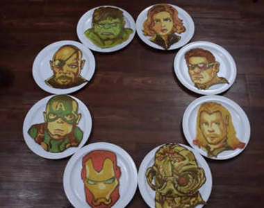 《復仇者聯盟》鬆餅藝術家撇一撇就在你的盤子裡