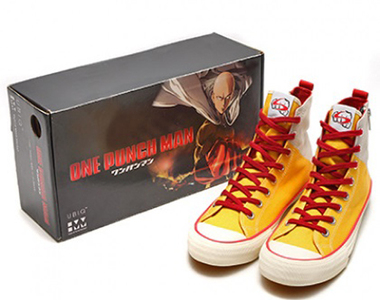 《一拳超人聯名鞋》穿上這雙活力黃帆布鞋就可以飛簷走壁喔（騙誰