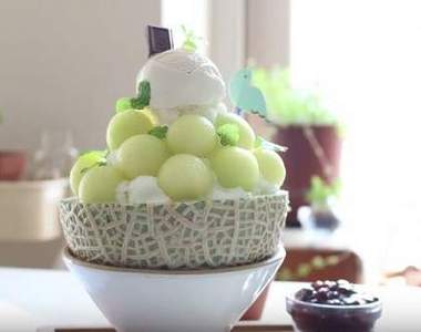 自製超夯《哈密瓜牛奶冰》夏天就是要吃冰啊不然要幹嘛