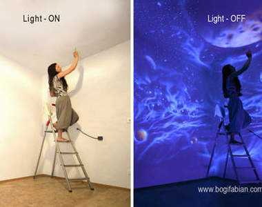 房間的《隱藏壁畫》關上燈就讓你看到夢幻世界