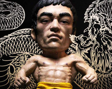 《李小龍小型雕塑》小小的身體卻有著大大的氣魄