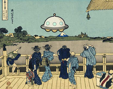 《超穿越浮世繪動圖》天守閣看到飛碟是哪招！？