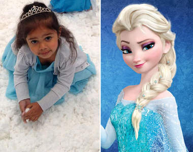 被種族歧視的小艾莎 得到了來自艾莎女王的鼓勵｡◕‿◕｡