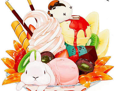 Pixiv超可愛畫集《不可思議的毛茸茸cafe》小動物+甜點=萌度無限大