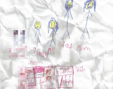 都市傳傳說《6歲女兒的畫》媽以為亂畫結果發現驚人事實