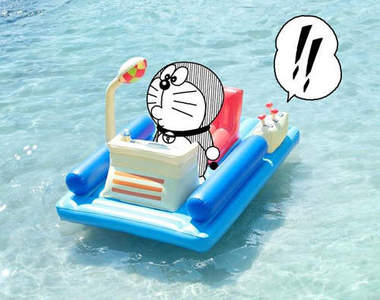 《哆啦A夢 x DINGDONG宅配便》超夢幻充氣船時光機真想玩玩看