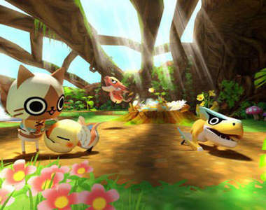 《魔物獵人日記暖呼呼艾路村DX》與假面女子合作就看不到可愛貓臉啦Σ(゚Д゚)