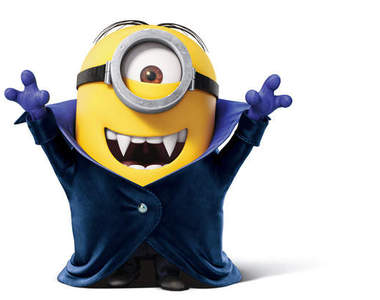 《日本環球影城小小兵》萬聖節期間限定 吸血鬼小小兵爆米花筒耶