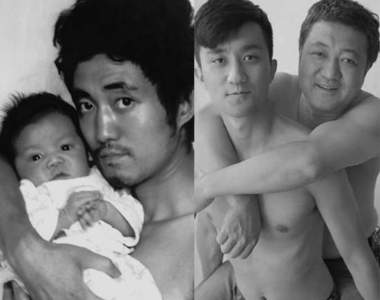 《父子三十年合影》看到最後一張我___了  ✪‿✪