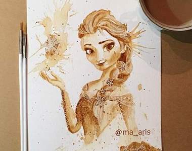 《創意咖啡繪畫》這幅畫不只看的到也聞的到